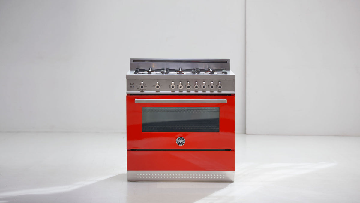 Bertazzoni Pro95I1Erot Single Oven Induction 90Cm Range Cooker In Red