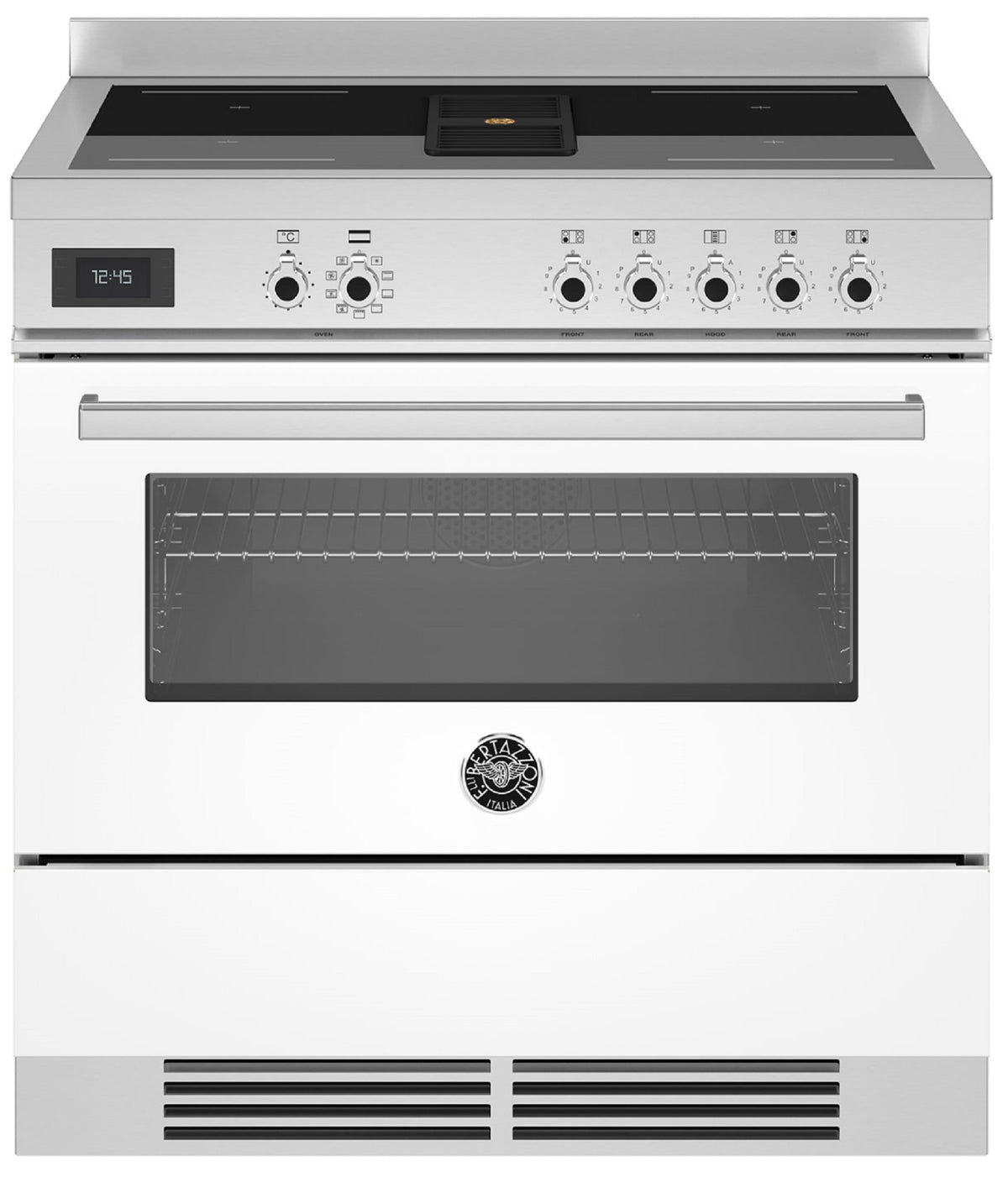 BERTAZZONI PROCH94I1EBIT 90cm Electric Oven 5 Zone Induction Hob with in-built Extractor Range Cooker in White