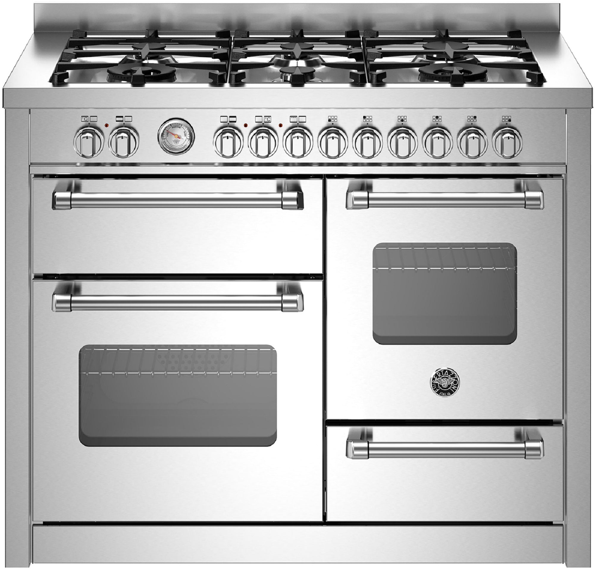 BERTAZZONI MAS116L3EXC 110cm Electric Triple Oven 6 burner Gas Hob Range Cooker in Stainless Steel