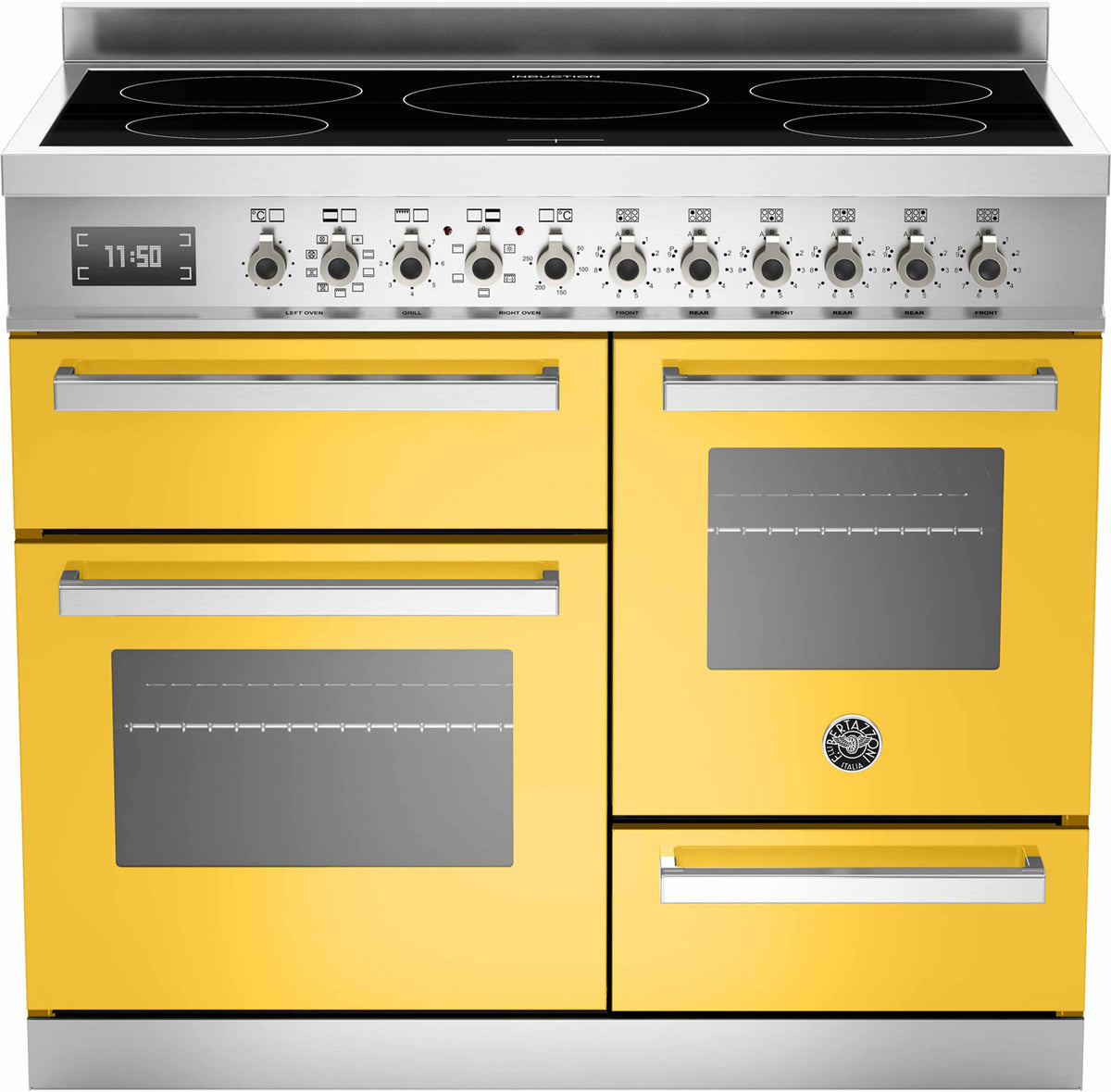 Bertazzoni Pro105I3Egit Triple Oven Induction 100Cm Range Cooker In Yellow