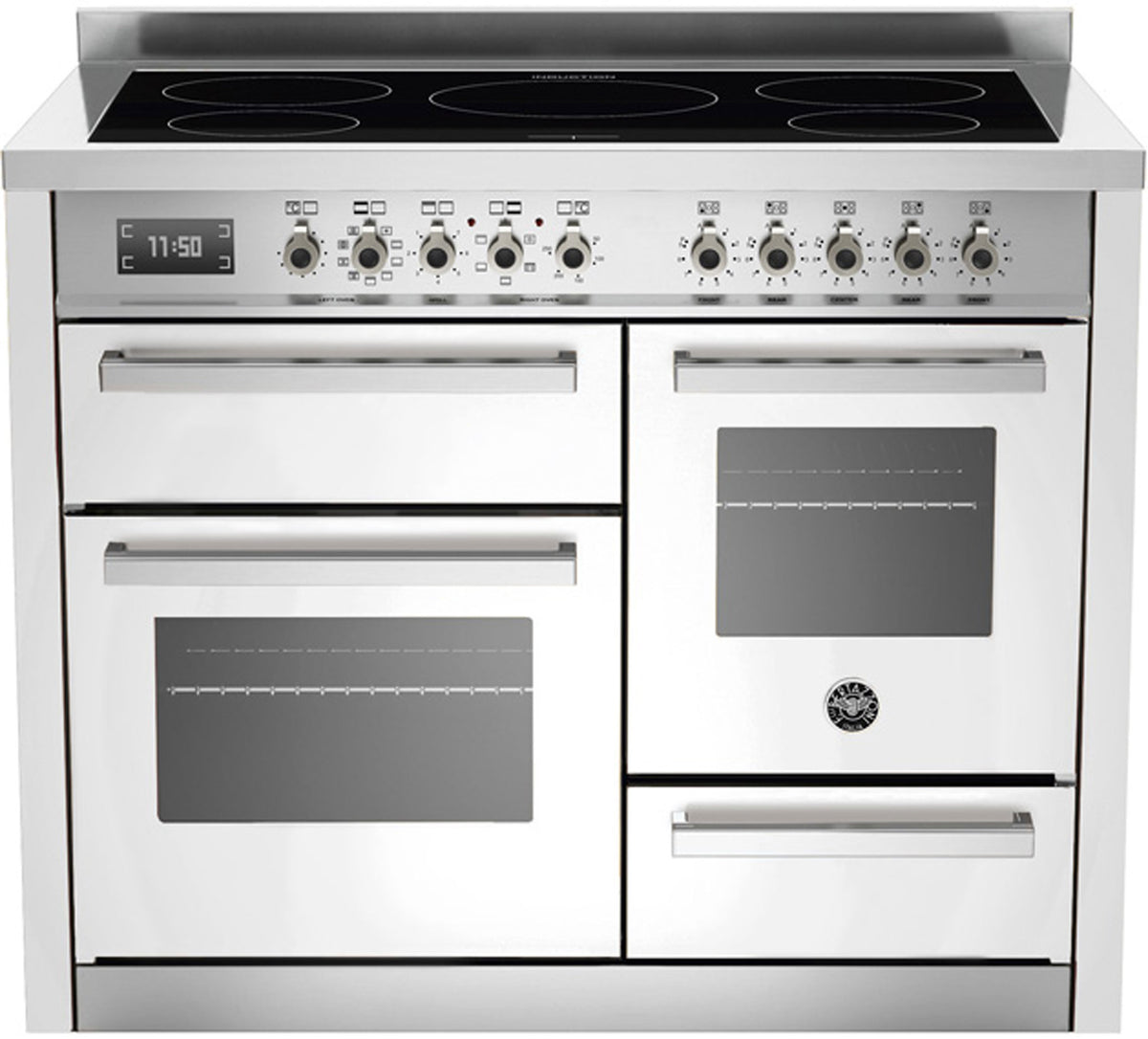 Bertazzoni Pro115I3Ebit Triple Oven Induction 110Cm Range Cooker In White
