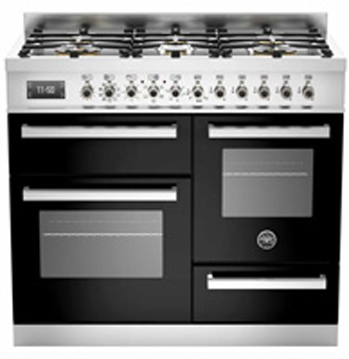 Bertazzoni Pro106L3Enet Triple Oven Dual Fuel 100Cm Range Cooker In Black