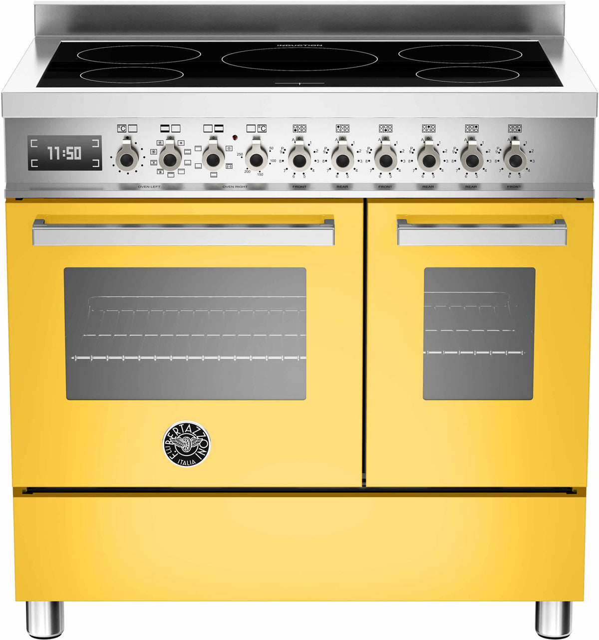 Bertazzoni Pro95I2Egit Double Oven Induction 90Cm Range Cooker In Yellow